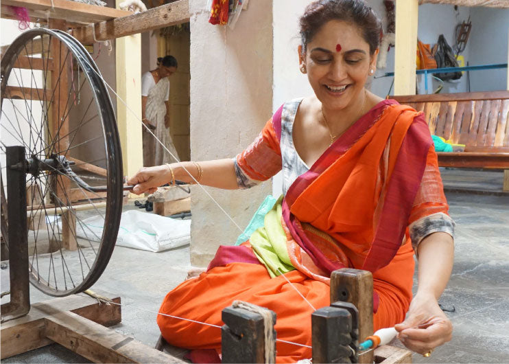 Working with Master weavers